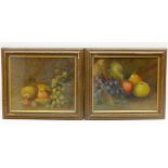 E** R** (British 19th century): Still Life of Fruit,