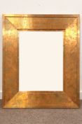 Rectangular acid washed copper framed mirror with bevelled glass,
