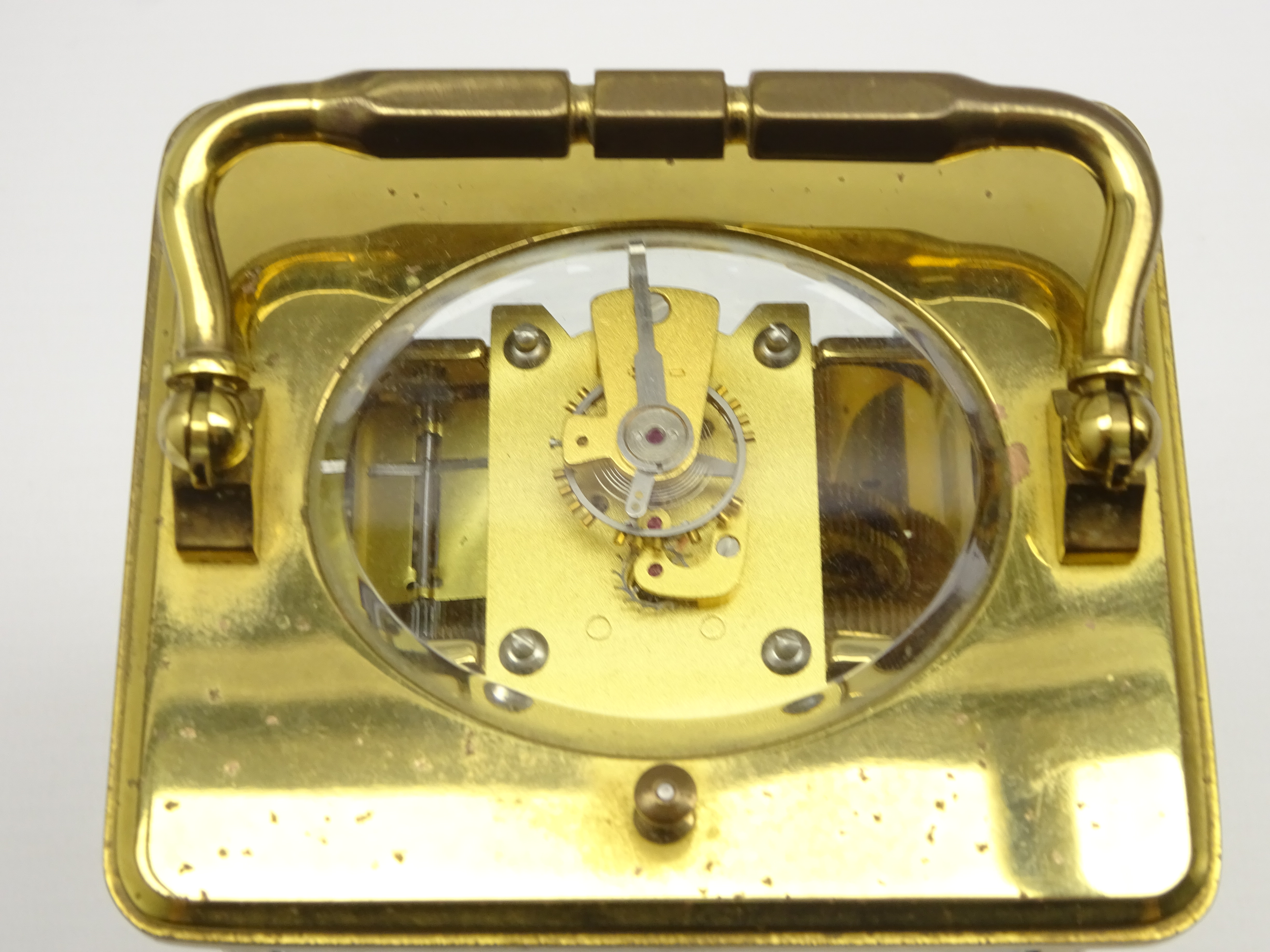 20th Century repeater carriage clock, the white enamel dial inscribed 'L'Epee Saint-Suzanne, - Image 7 of 7