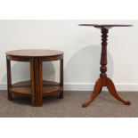 Victorian mahogany tripod table, circular moulded top on turned column,