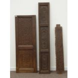 Three 18th/19th century carved wooden panels;