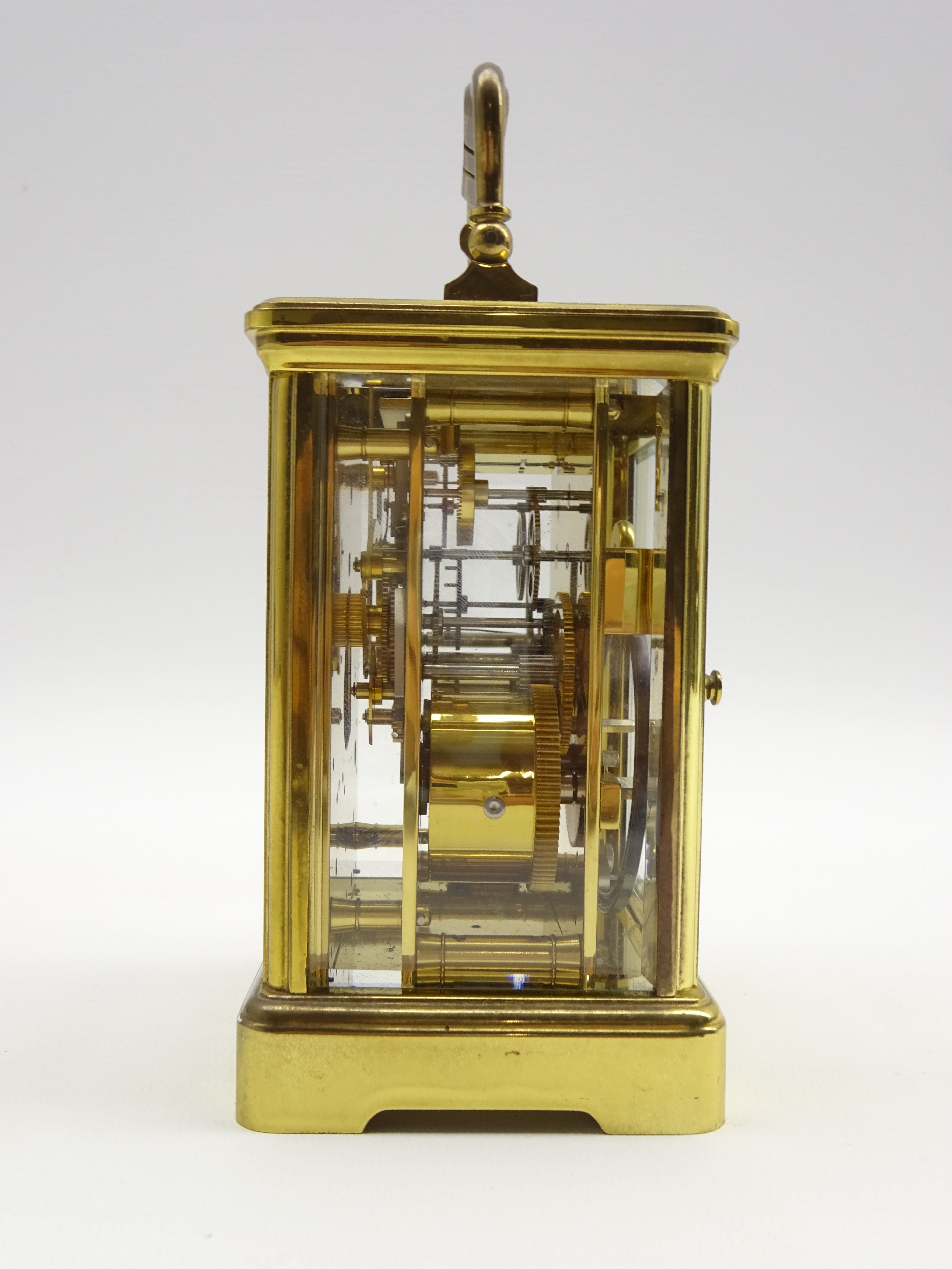 20th Century repeater carriage clock, the white enamel dial inscribed 'L'Epee Saint-Suzanne, - Image 6 of 7