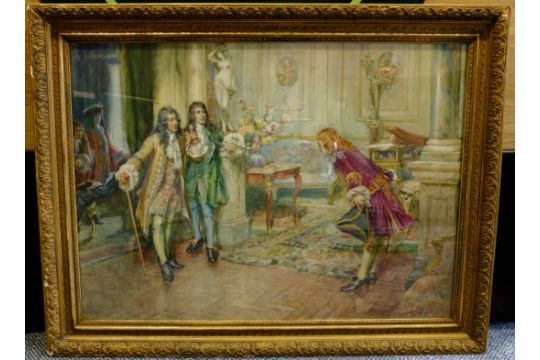 Arthur David McCormick (Irish 1860-1943): A New Arrival, watercolour ...