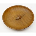 Mouseman oak circular nut bowl, centre mouse signature, by Robert Thompson of Kilburn, D 17.