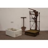 19th century 'Day and Millward' cast iron sack scales (H131cm),