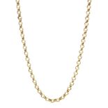 9ct gold belcher chain necklace, hallmarked, approx 6.