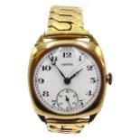 Vertex 9ct gold manual wind wristwatch,