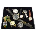 Collection of military and other wristwatches including, CWC, German Phenix, Russian Submarine,