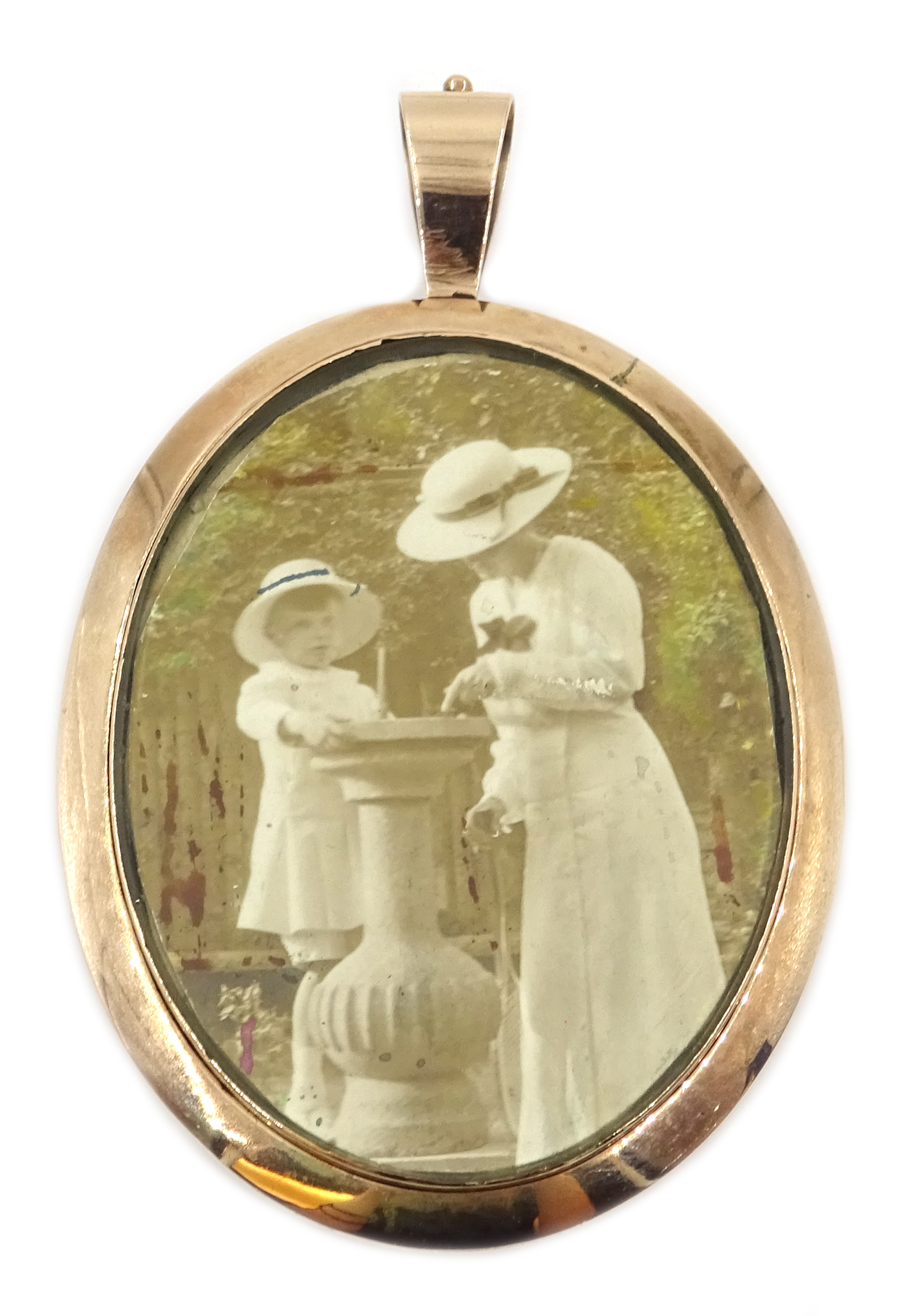 Regency picture back pendant, the central motif set with seed pearls, beads, - Image 2 of 4