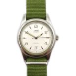 Oris gentleman's Classic automatic wristwatch no 7509, on fabric strap,