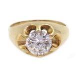 9ct gold ring cubic zirconia ring,