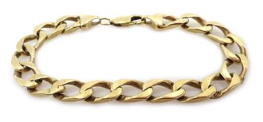 9ct gold curb link bracelet, hallmarked, approx 26.