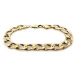 9ct gold curb link bracelet, hallmarked, approx 26.