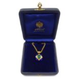 Victor Mayer for Faberge 18ct gold cabochon emerald,