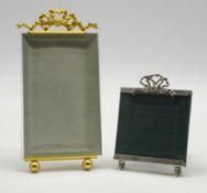 Italian silver table photograph frame by Giancarlo Prini on easel stand 7cm x 6cm and a gilt metal