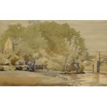 Frederick (Fred) Cecil Jones (British 1891-1966): Grassington Bridge Wharfedale, watercolour signed,