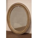 Stodard vintage cream oval wall mirror,