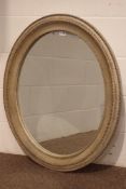 Stodard vintage cream oval wall mirror,