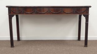 George lll style mahogany serpentine serving table,