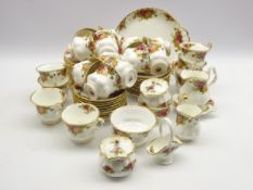 Royal Albert 'Old Country Roses' pattern tea set comprising 18 tea cups and saucers, 18 tea plates,