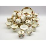 Royal Albert 'Old Country Roses' pattern tea set comprising 18 tea cups and saucers, 18 tea plates,