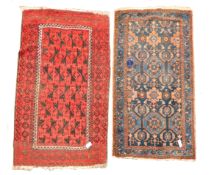 Persian blue ground rug (151cm x 109cm),