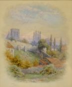 George Fall (British 1848-1925): 'York' from Beyond the City Walls,