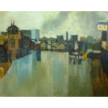 Margaret Parker (Northern British 1925-2012): Abstract River Landscape,