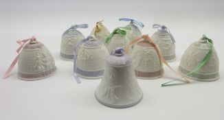 Ten Lladro Christmas bells 1987-1995 and 1999 Condition Report & Further Details