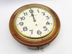 20th century mahogany cased circular dial wall clock,