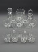 6 Royal Brierley 'Braemar' pattern hock glasses, 4 Thomas Webb whisky tumblers,