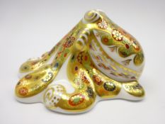 Royal Crown Derby 'Octopus' paperweight, exclusive limited edition with gold signature 74/ 2500,