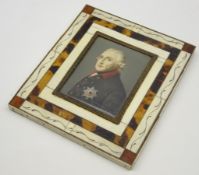 Portrait miniature King Frederick Prussia, signed possibly by Anton Graff 1736 - 1813,