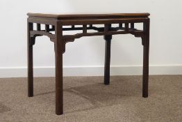 20th century Chinese style mahogany side table,