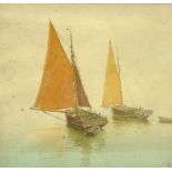 English School (Early 20th century): Boats in Calm Water,