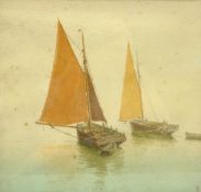 English School (Early 20th century): Boats in Calm Water,