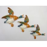 Set of 3 Beswick graduated Mallard wall plaques No.