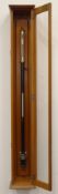 20th century black lacquered stick barometer by 'Phillip Harris & Co.