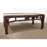 20th century Chinese style hardwood Opium coffee side table,
