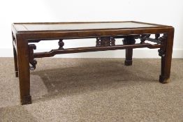 20th century Chinese style hardwood Opium coffee side table,