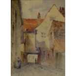 William James Boddy (British 1831-1911): 'Bedern, York', watercolour signed, titled and dated 1895,