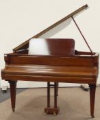 Danemamn 20th century mahogany baby grand piano, with Schwander action,