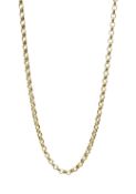 9ct gold belcher chain necklace hallmarked, approx 11.