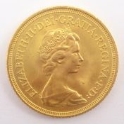 Queen Elizabeth II 1974 gold full sovereign Condition Report & Further Details