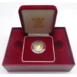 Queen Elizabeth II 2002 gold proof half sovereign,