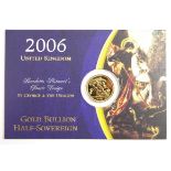 Queen Elizabeth II 2006 gold bullion half sovereign in card holder Condition Report &