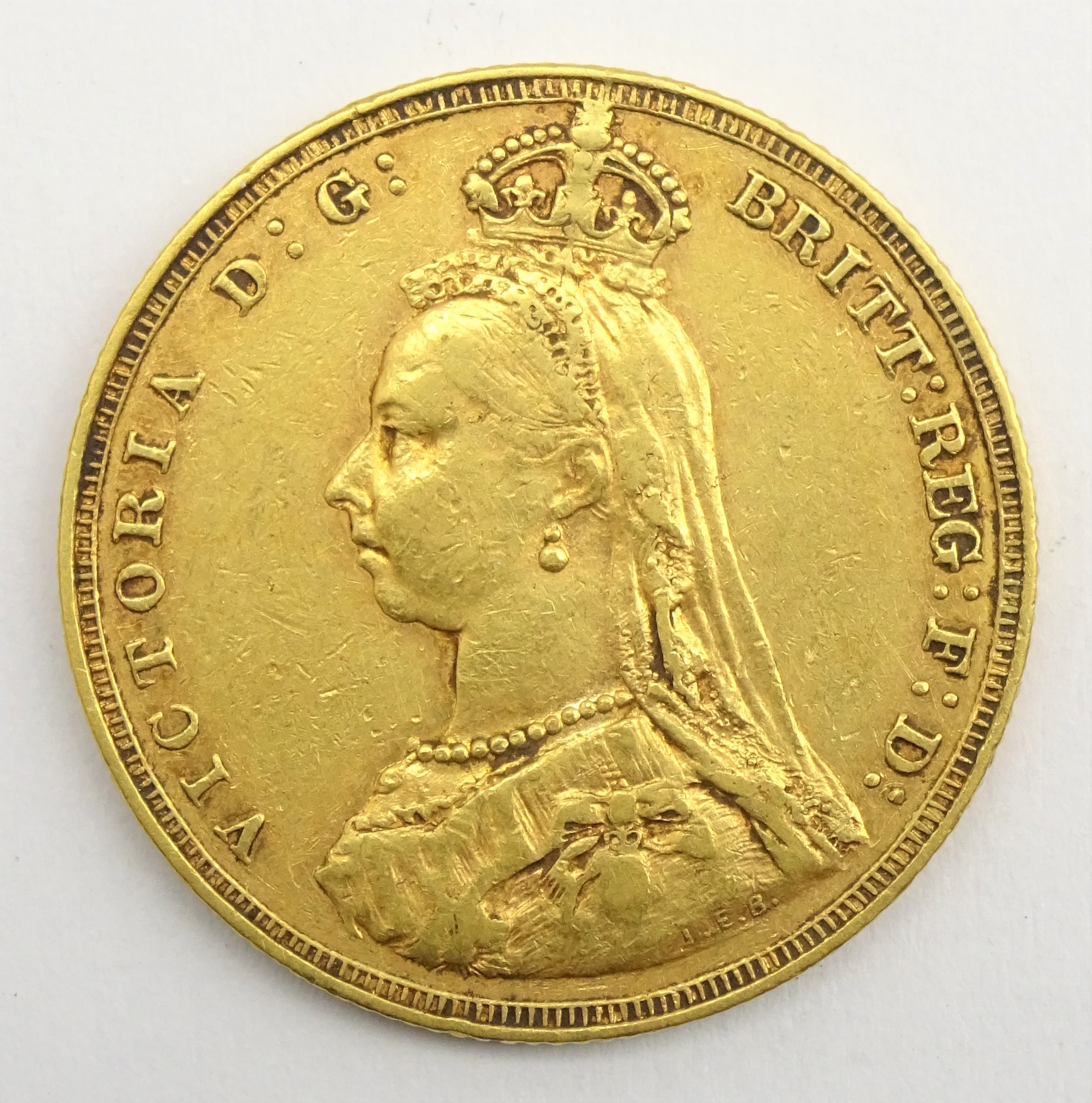 Queen Victoria 1887 gold full sovereign,
