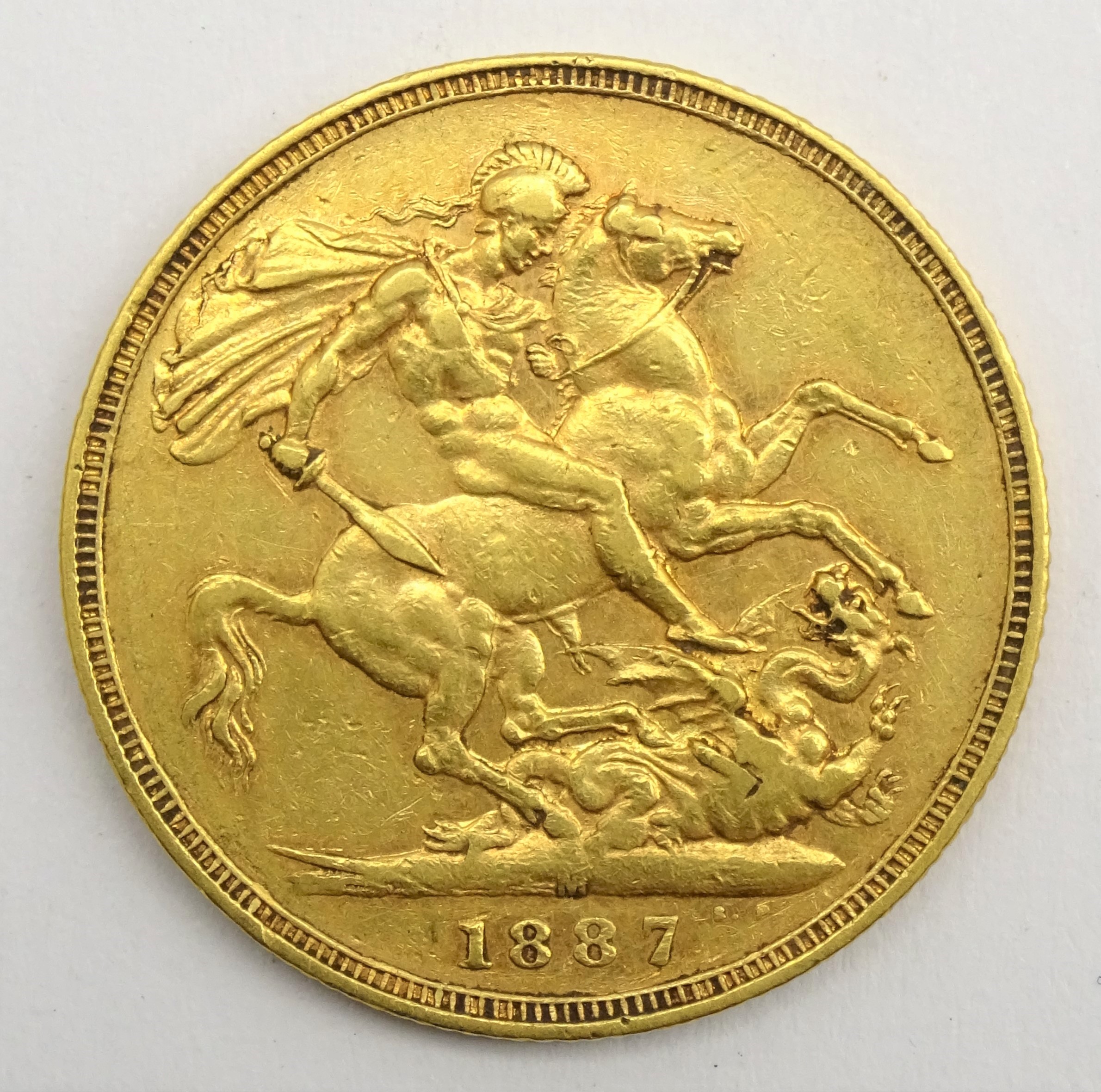 Queen Victoria 1887 gold full sovereign, - Image 2 of 2