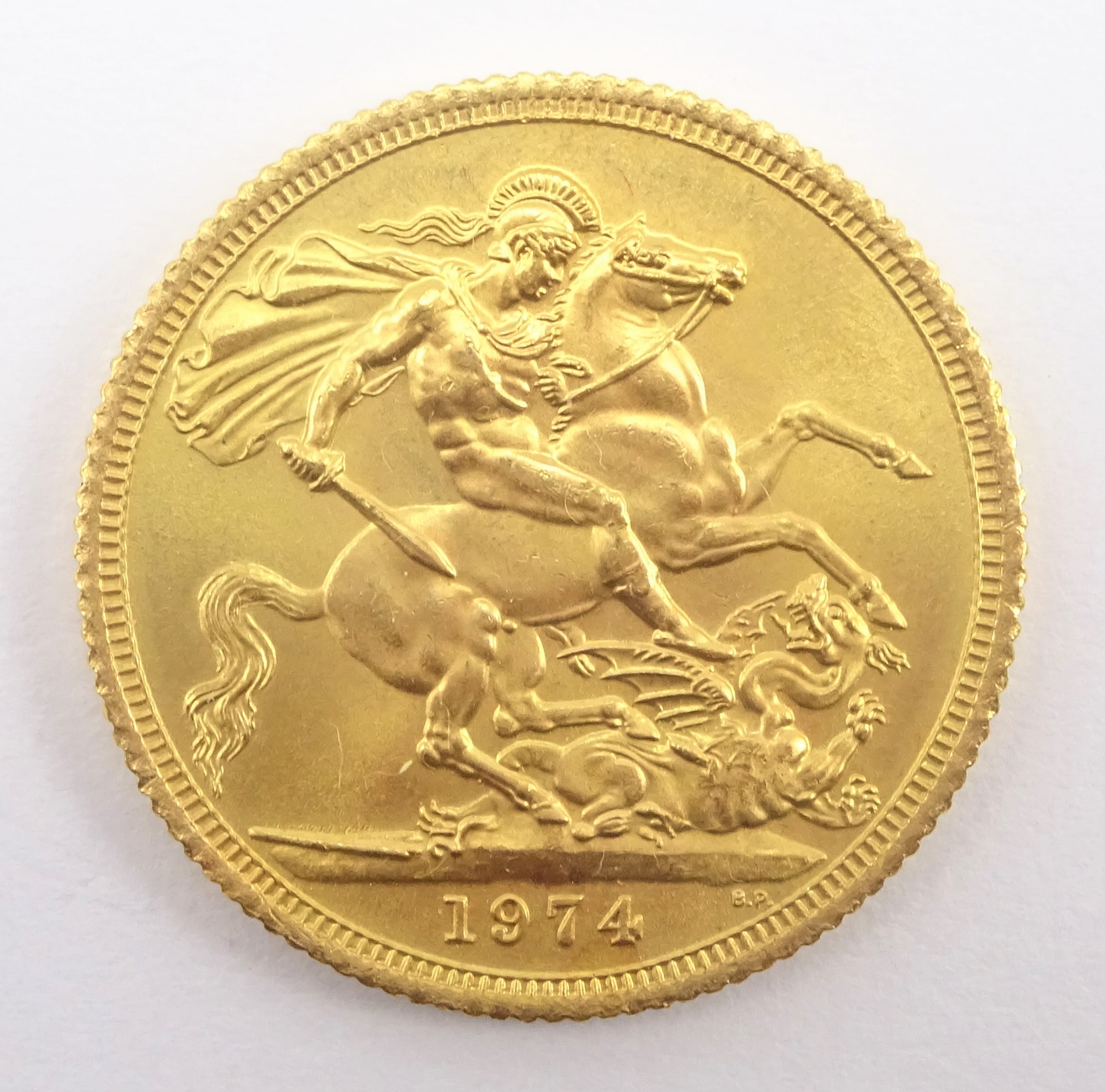 Queen Elizabeth II 1974 gold full sovereign Condition Report & Further Details - Image 2 of 2