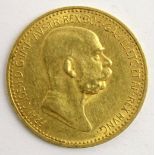 Austrian 1909 gold 10 Corona coin Condition Report & Further Details <a